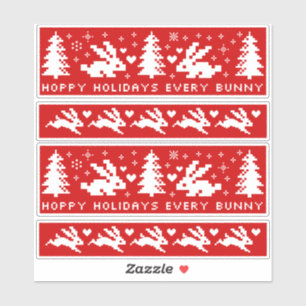 Hoppy Holidays Every Bunny Cute Rabbits Stickers