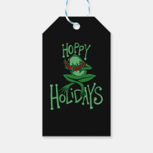 Hoppy Holidays Funny Christmas Frog Gift Tags