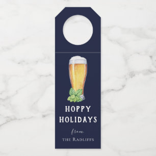 Hoppy Holidays Personalised Holiday Bottle Hanger