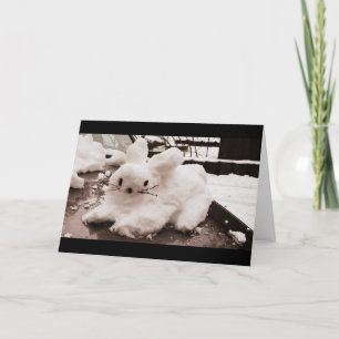 Hoppy Holidays Snow Bunny Holiday Card