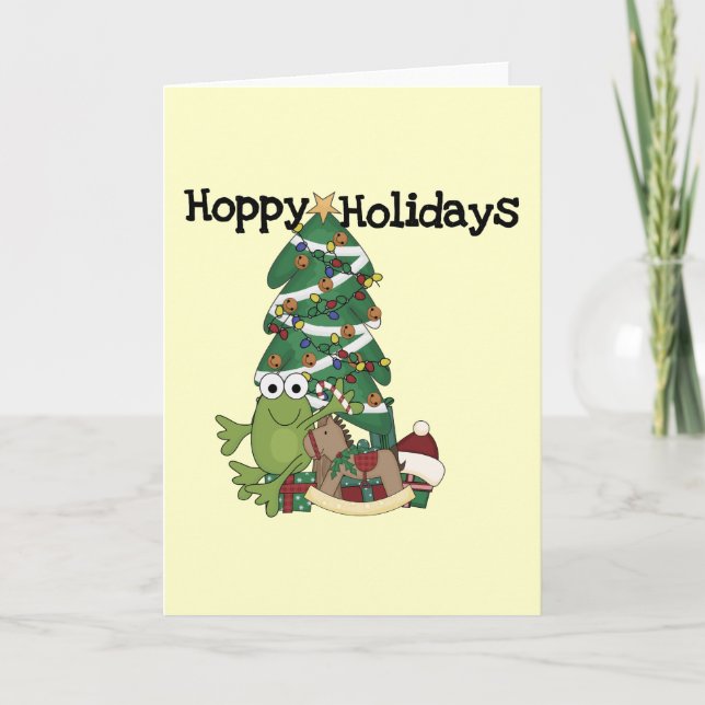 Hoppy Holidays Tshirts and Gifts Holiday Card (Front)