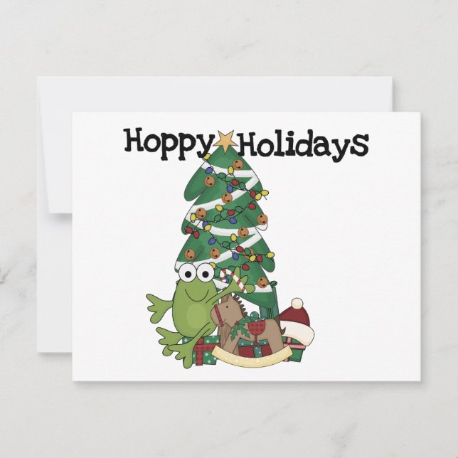 Hoppy Holidays Tshirts and Gifts Holiday Card (Front)