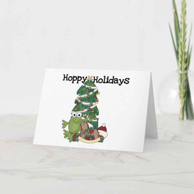 Hoppy Holidays Tshirts and Gifts Holiday Card (Front)