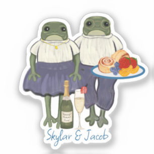 Hoppy Hour Illustrated Frogs Wedding
