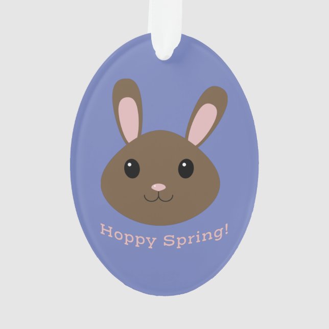 Hoppy Spring Bunny Ornament (Back)