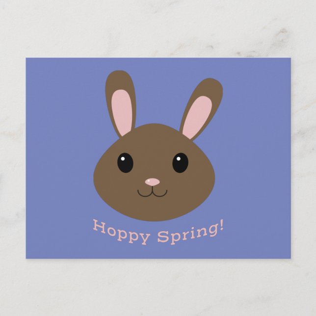 Hoppy Spring Bunny Postcard (Front)
