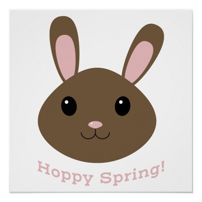 Hoppy Spring Bunny Poster (Front)