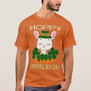 Hoppy St Patricks Day Bunny White T-Shirt