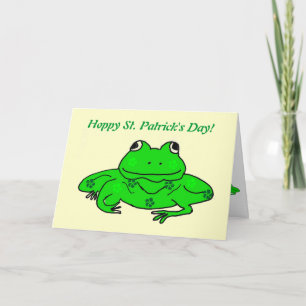 Hoppy St. Patrick's Day! Frog Card