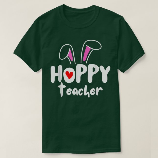 Hoppy Teacher Teacher Bunny  T-Shirt (Design Front)