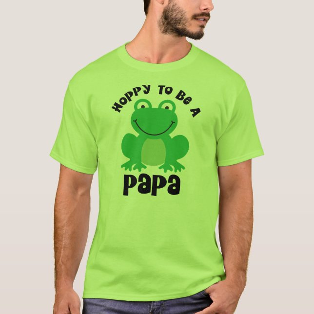 Hoppy To Be A Papa Gift T-Shirt (Front)