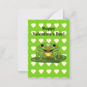 Hoppy Valentine's Day Kids Valentine's Day Note Card