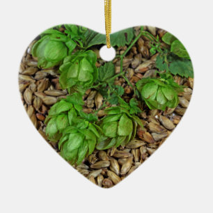 Hops and Malt Ceramic Tree Decoration