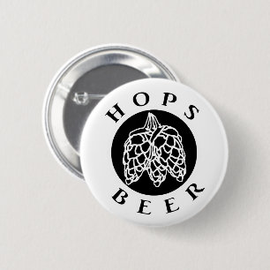Hops  Beer 6 Cm Round Badge
