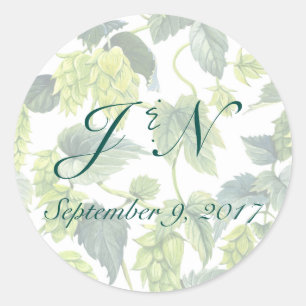 Hops, Beer Wedding Sticker