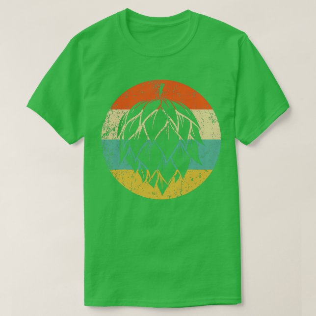 Hops Retro Style Craft Beer T-Shirt (Design Front)