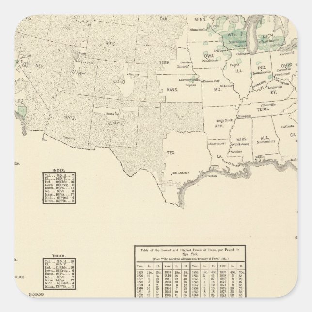 Hops Square Sticker (Front)