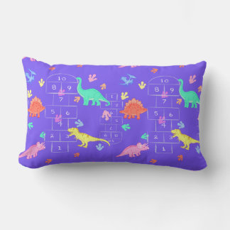 Hopscotch Dinosaur throw pillow