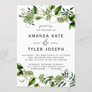 Hopvine Wedding Invitation Hop Vine