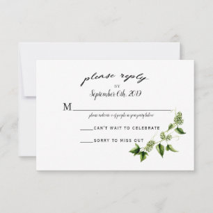 Hopvine Wedding Invitation RSVP Card