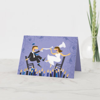 Hora Chair Dance Jewish Wedding Thank You Card