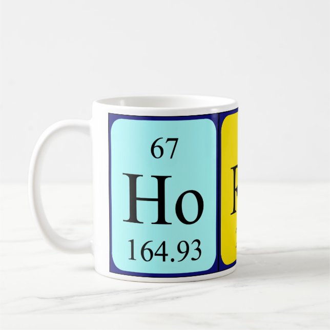 Horace periodic table name mug (Left)