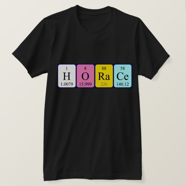 Horace periodic table name shirt (Design Front)