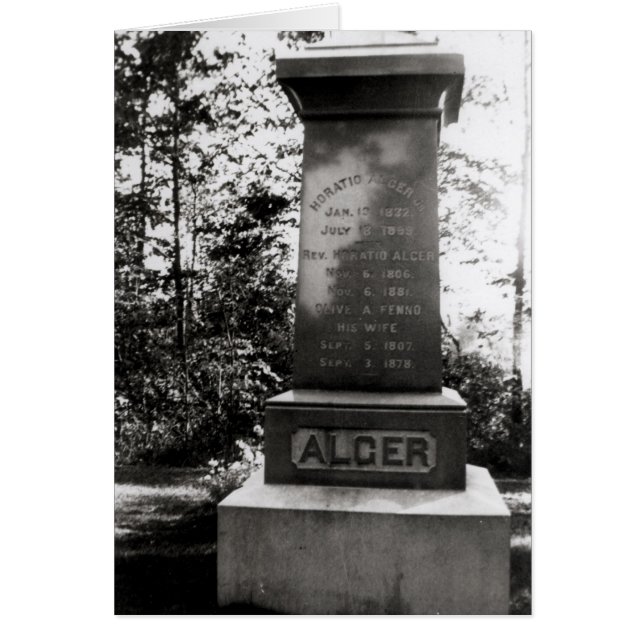 Horatio Alger's grave in Natick, Massachusetts (Front)