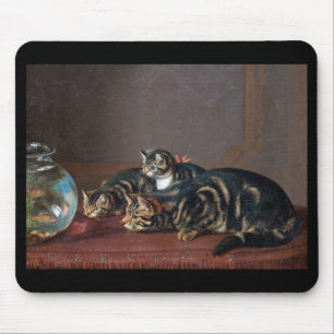 Horatio Henry Couldery , “ Cats by a fishbowl Mouse Pad