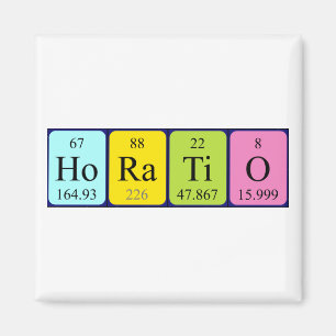Horatio periodic table name magnet