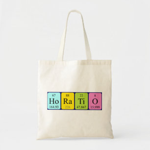 Horatio periodic table name tote bag