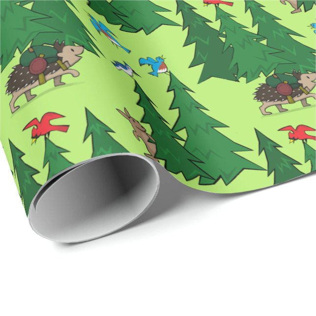 Horatio the Hedgehog- Hiking Wrapping Paper (Roll Corner)