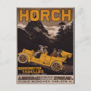 HORCH Automobile Postcard