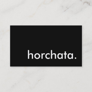 horchata. business card