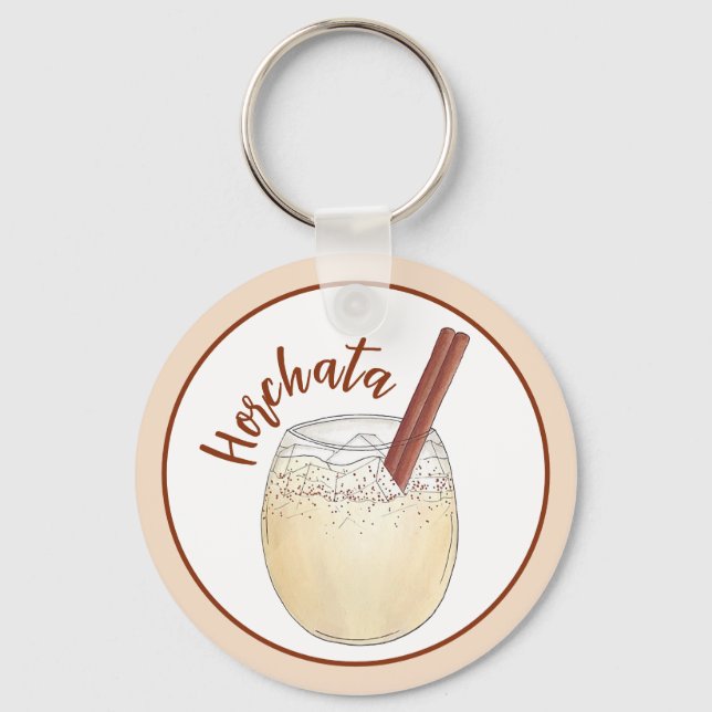 Horchata Orxata Mexican Spanish Beverage Drink Key Ring (Front)
