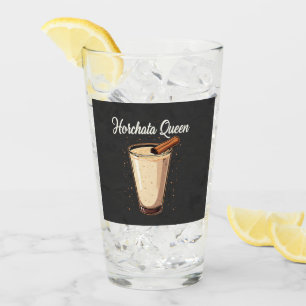 Horchata Queen Mexican Spanish Drink Glass