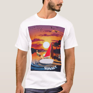 Horizon Harmony at Sunset T-Shirt