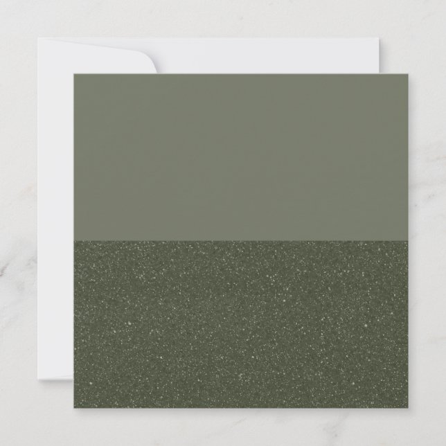 Horizon Moss-Green Flat Note Card – Customisable (Front)
