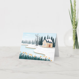 Horizon nature scene thank you card