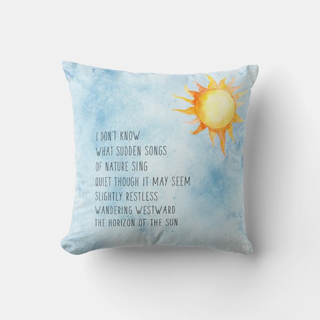 Horizon of the Sun poem       Cushion (Front)