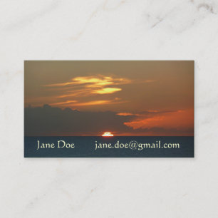 Horizon Sunset Colourful Seascape Photography Business Card