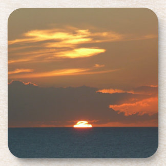 Horizon Sunset Colourful Seascape Photography Coaster