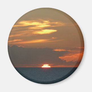Horizon Sunset Colourful Seascape Photography Magnet