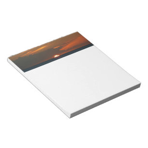 Horizon Sunset Colourful Seascape Photography Notepad
