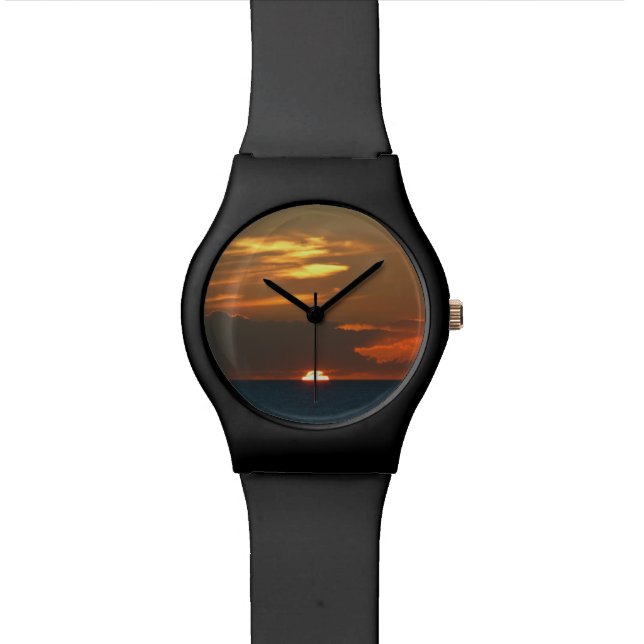 Horizon Sunset Colourful Seascape Photography Watch (Close Up)