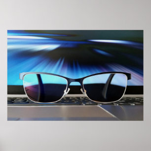 Horizon through glasses poster