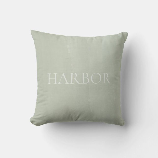 Horizon Watercolor Sage Cushion (Front)