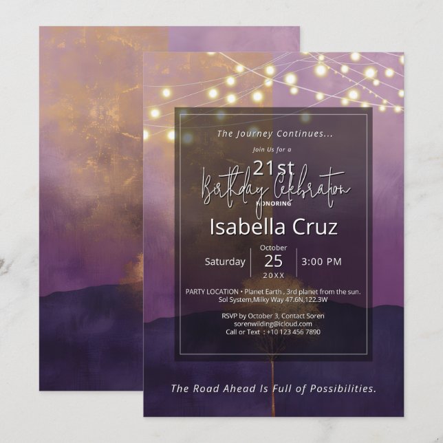 Horizon Within | Minimal Design Invitation (Front/Back)