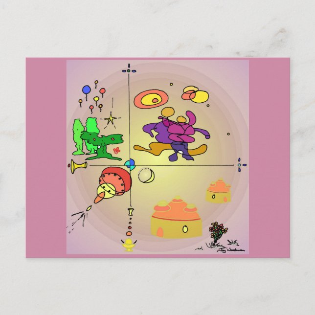 Horizons Abstract SF Art Postcard (Front)