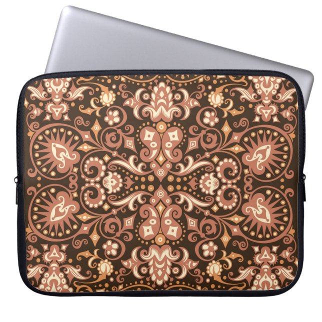 Horizontal abstract background in digital art styl laptop sleeve (Front)